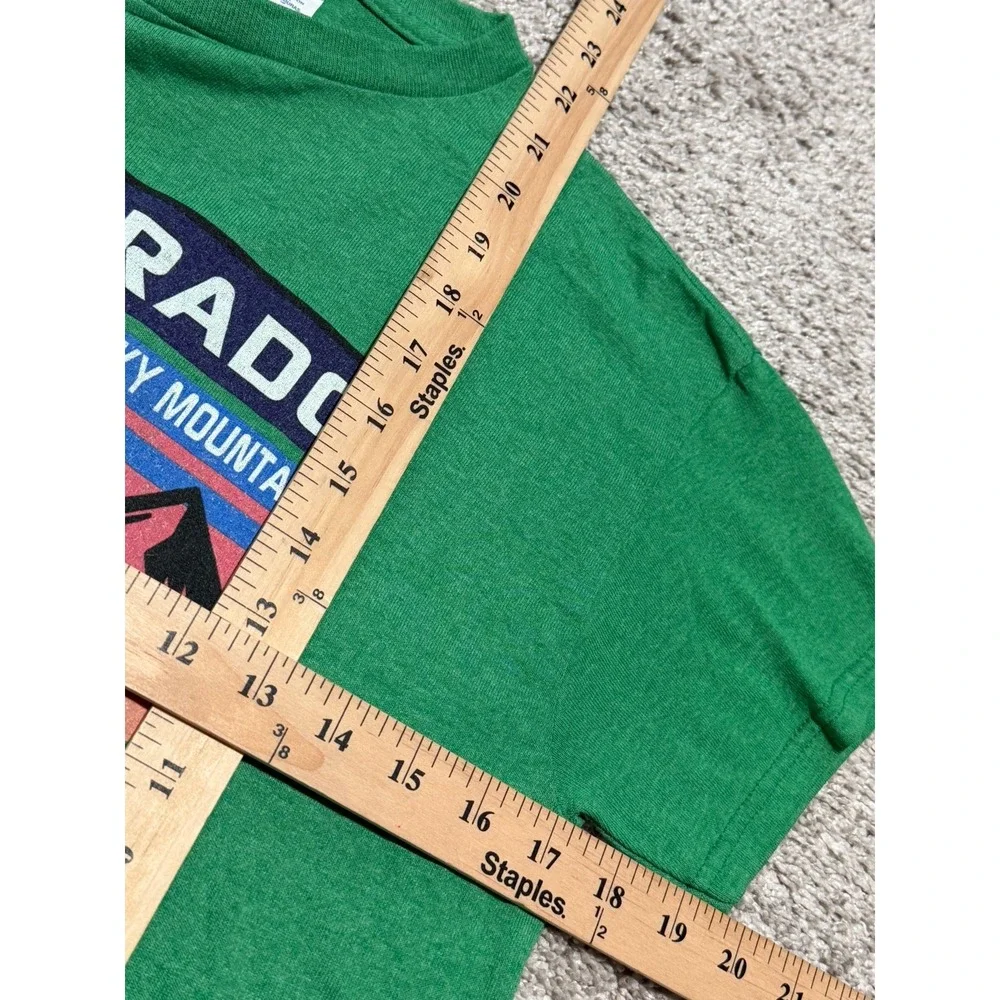 Green Colorado Smokey Mountains T-Shirt Youth Size Large